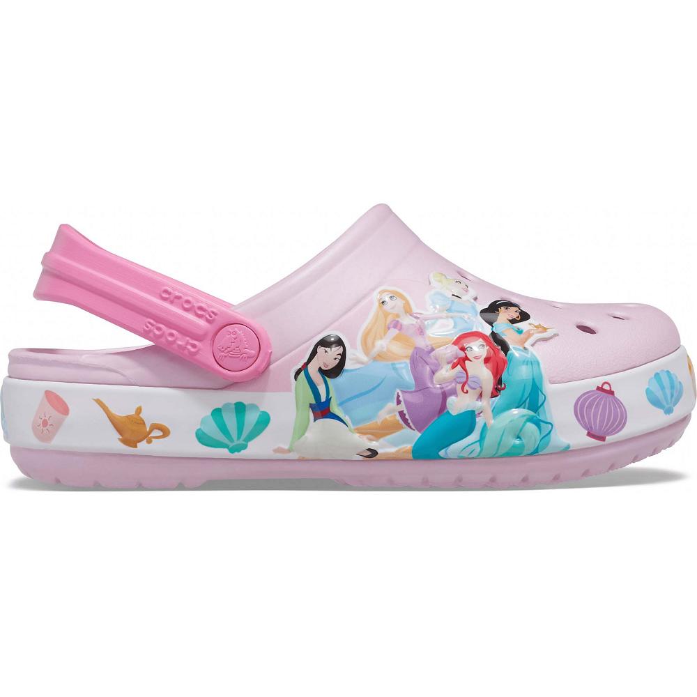 Pink Boys' Crocs Fun Lab Disney Princess Lights Clogs | NZ 1428BEXC